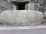 Carved stone at the entrance to the tomb at Newgrange