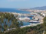 View of the coast from Alcazaba and Gibralfaro Castle